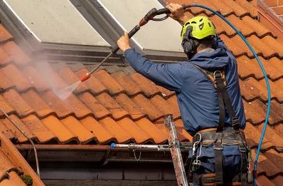 Démoussage et hydrofuge de toiture à Figari